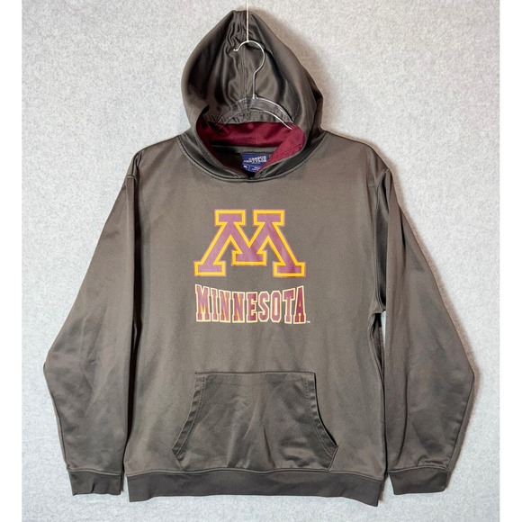 Campus Heritage Minnesota Hoodie‎ Pullover Youth XL Gray Maroon - Picture 1 of 10